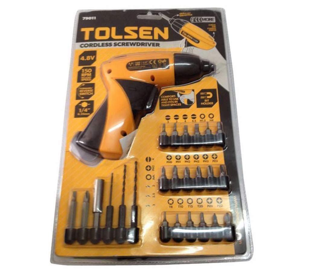 Tolsen Screwdriver Set With Drill Machine