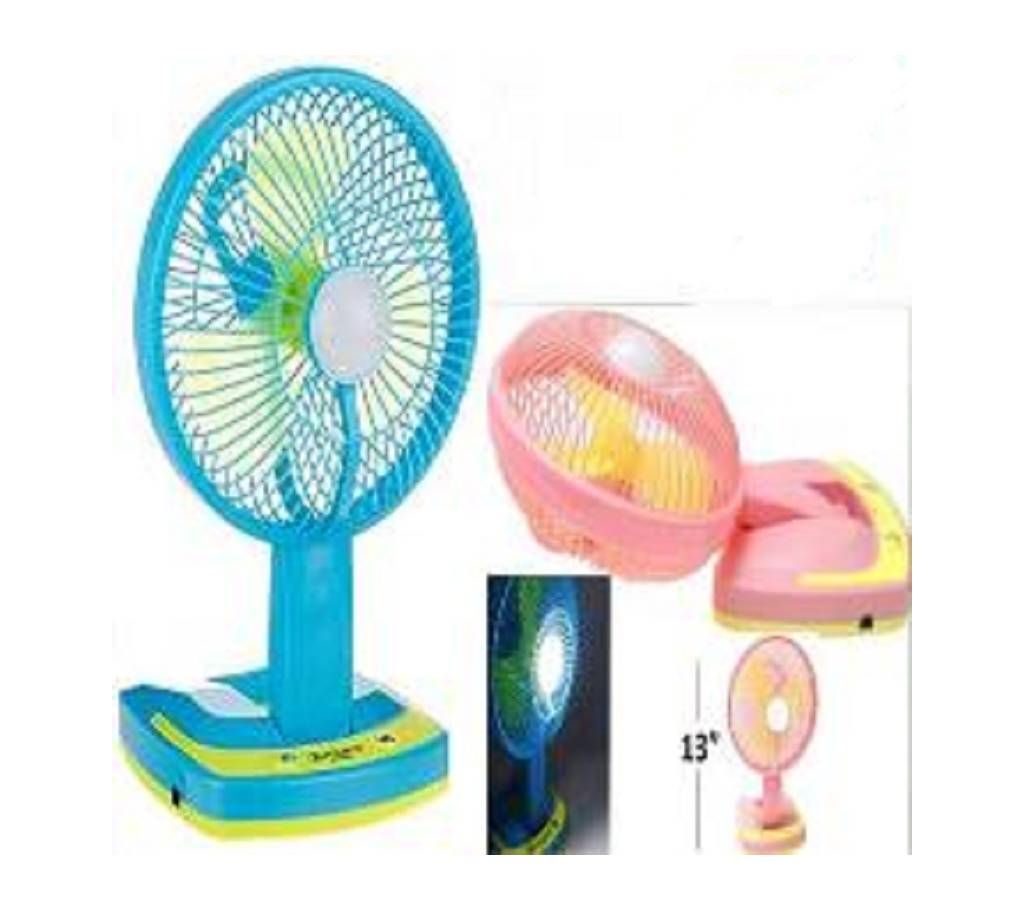 JY SUPER 5590 Powerful Rechargeable Fan with 21SMD LED lights