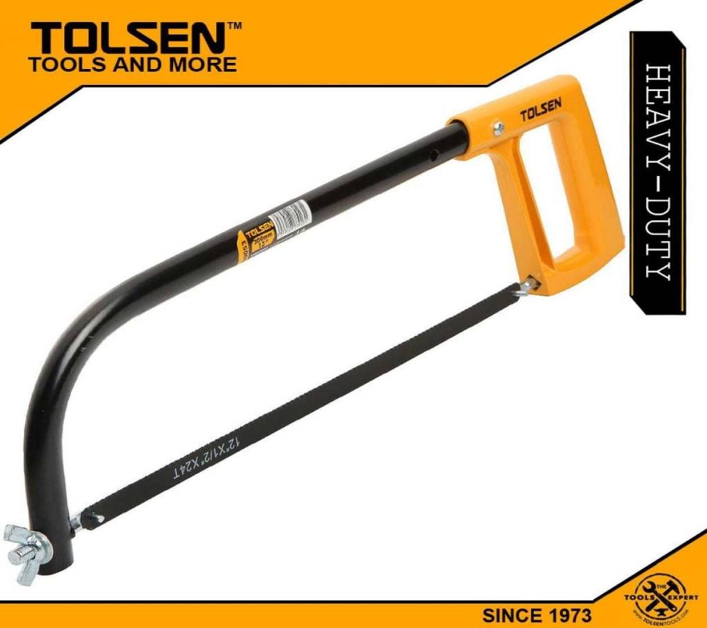 TOLSEN Hacksaw Frame w/ 1pc Free Blade (300mm, 12") Aluminium Handle 30053