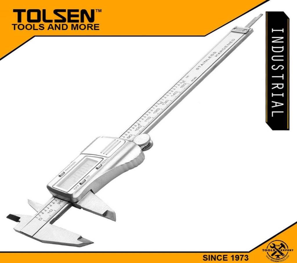 TOLSEN 6" Digital Vernier Caliper w/ Hard Case (0-150mm) Industrial Grade 35053