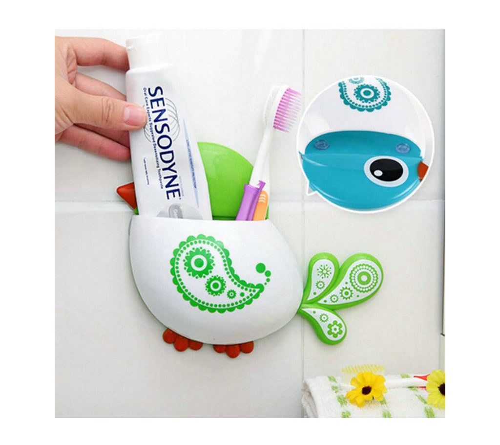 Bird Toothbrush Holder - Multicolour