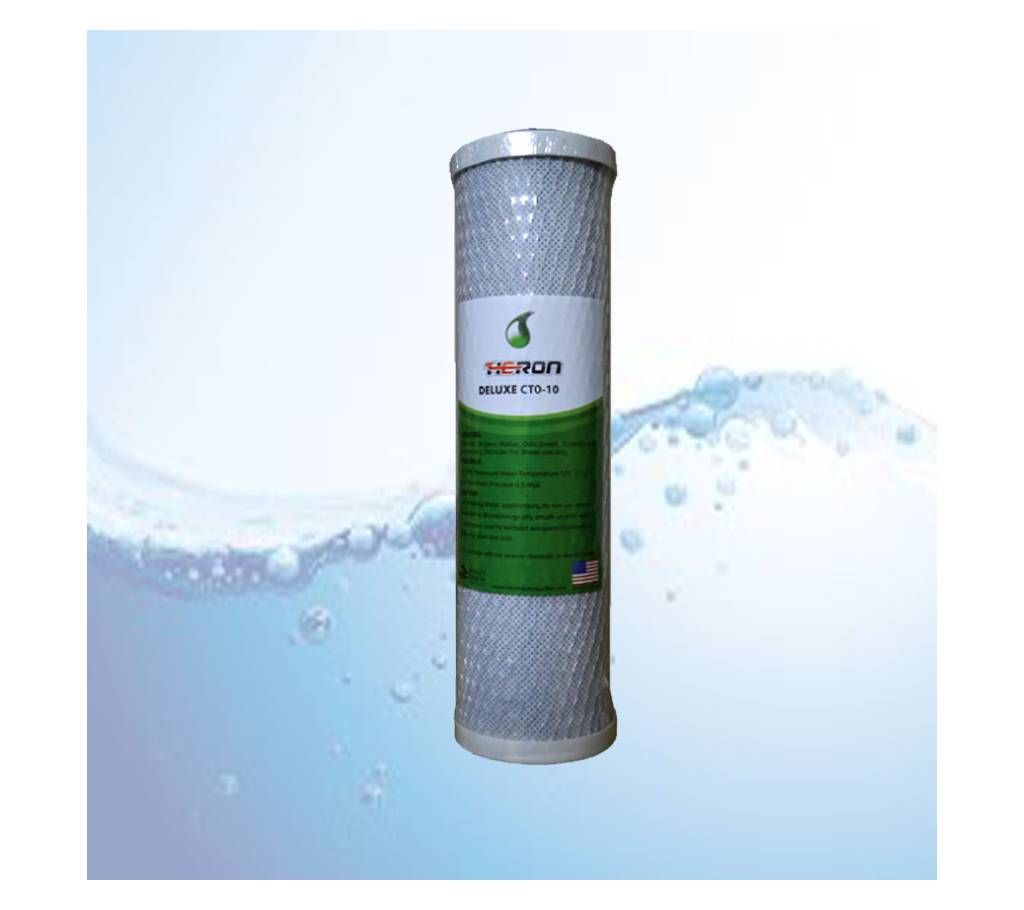 HERON Activated Block Carbon Filter 10'' - White 