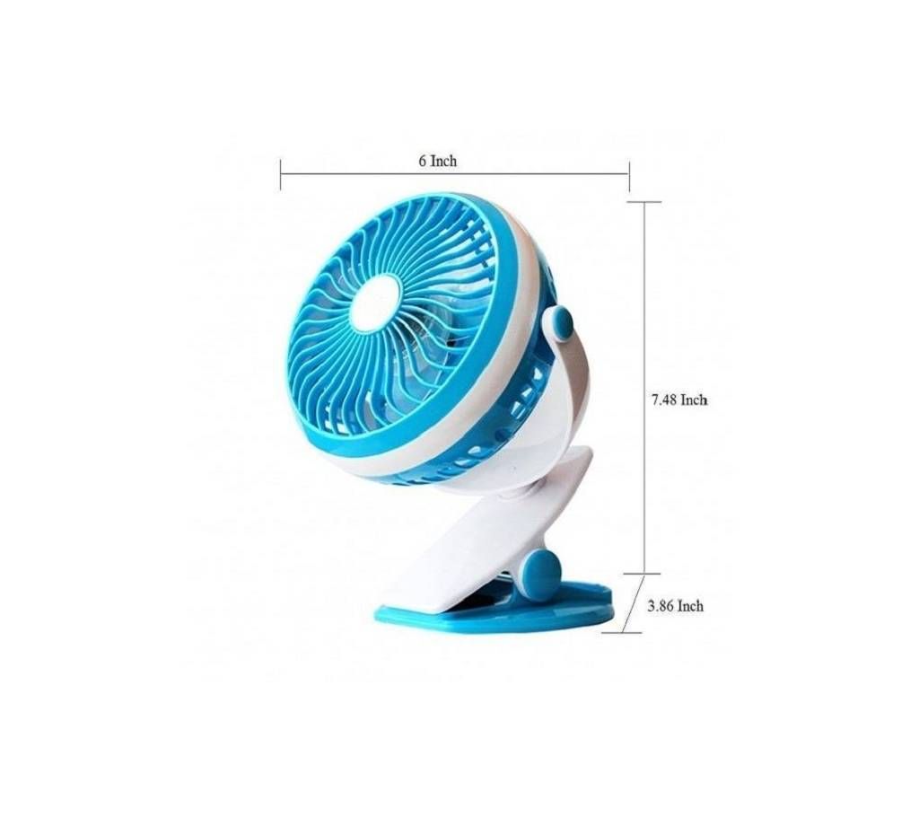 USB Mini Portable Clip Style Rechargeable Fan