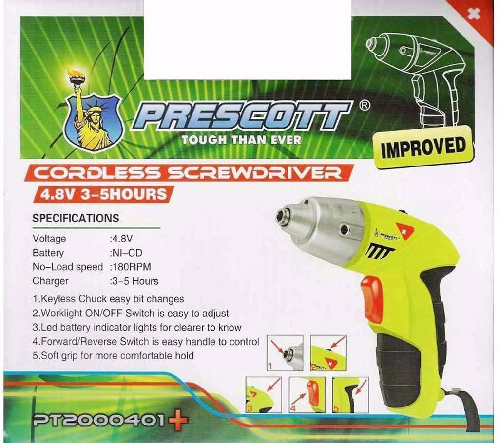 Prescott screw driver set with drill machine