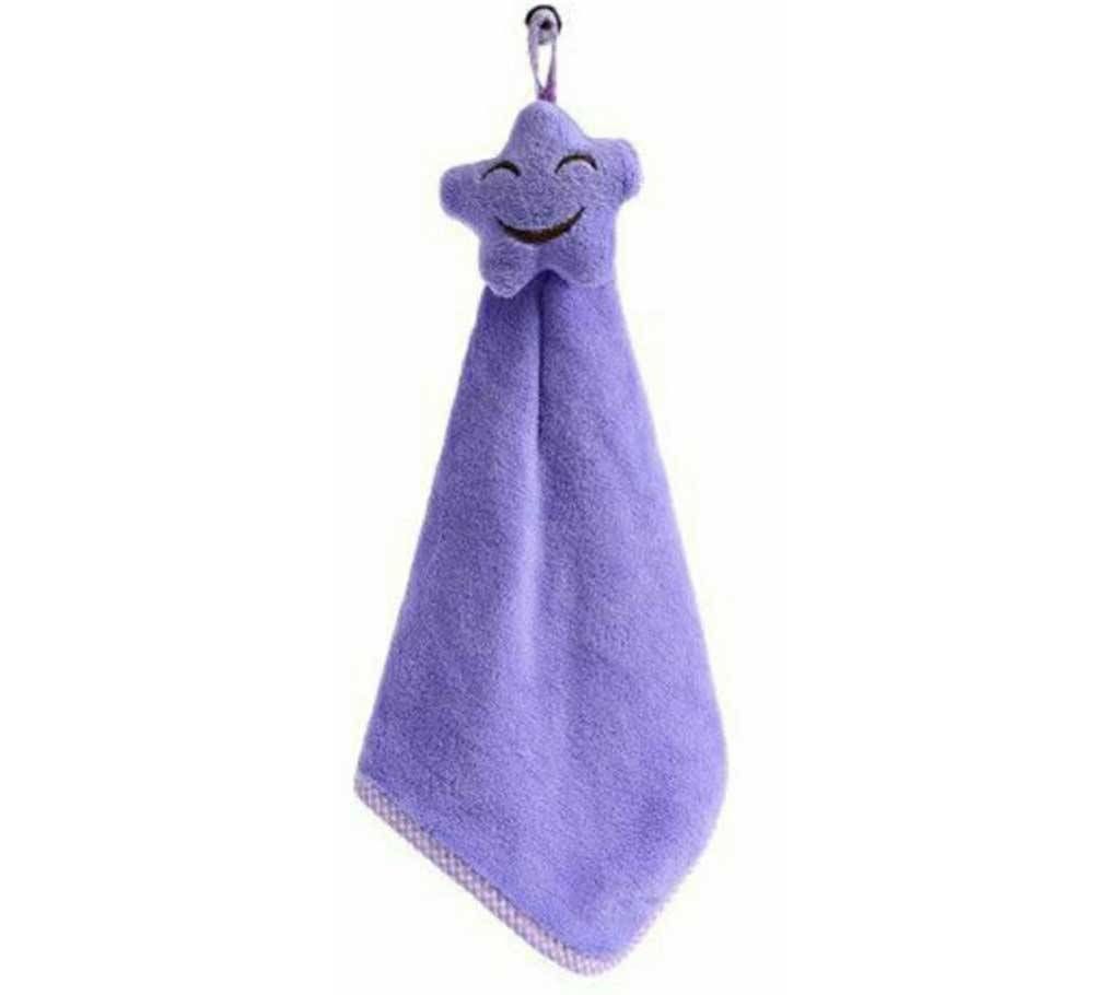 Smiling Face Hanging Hand Towels Kitchen Towel Coral Velvet Absorbent Lint-Free Cloth Dishcloths Easy To Clean - 054 - MOJ