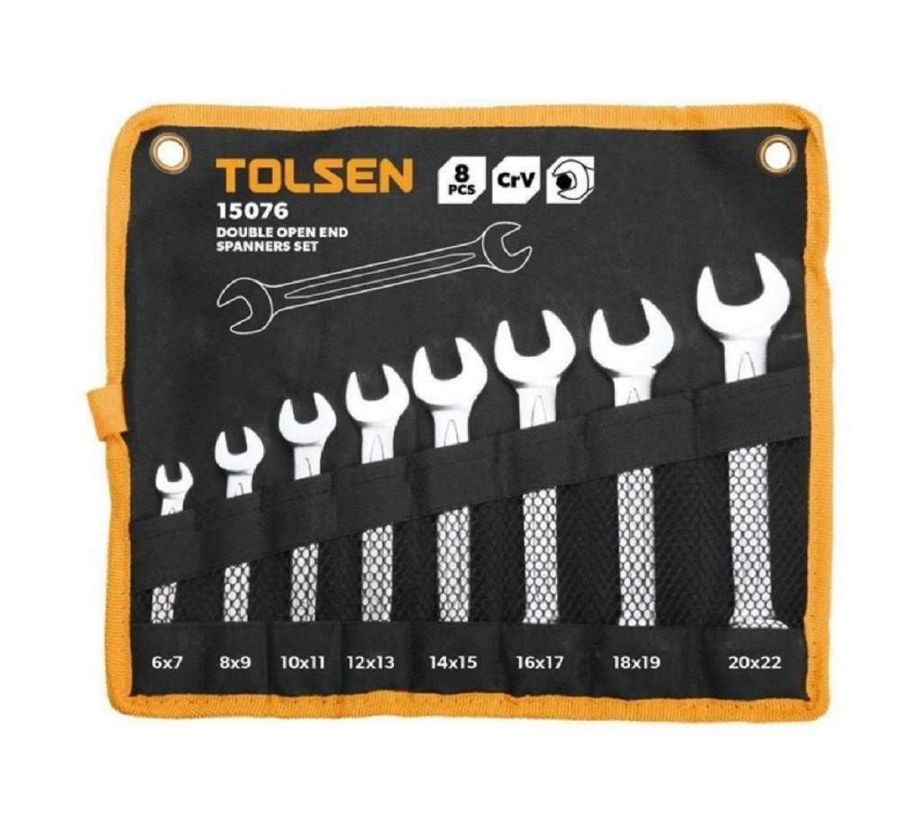 Tolsen 8pc double open spanner set