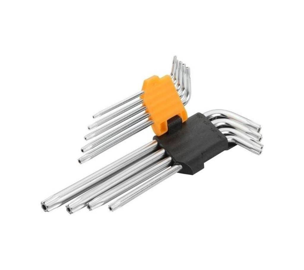 Torx Long Arm Hex Key Set - 9 pcs