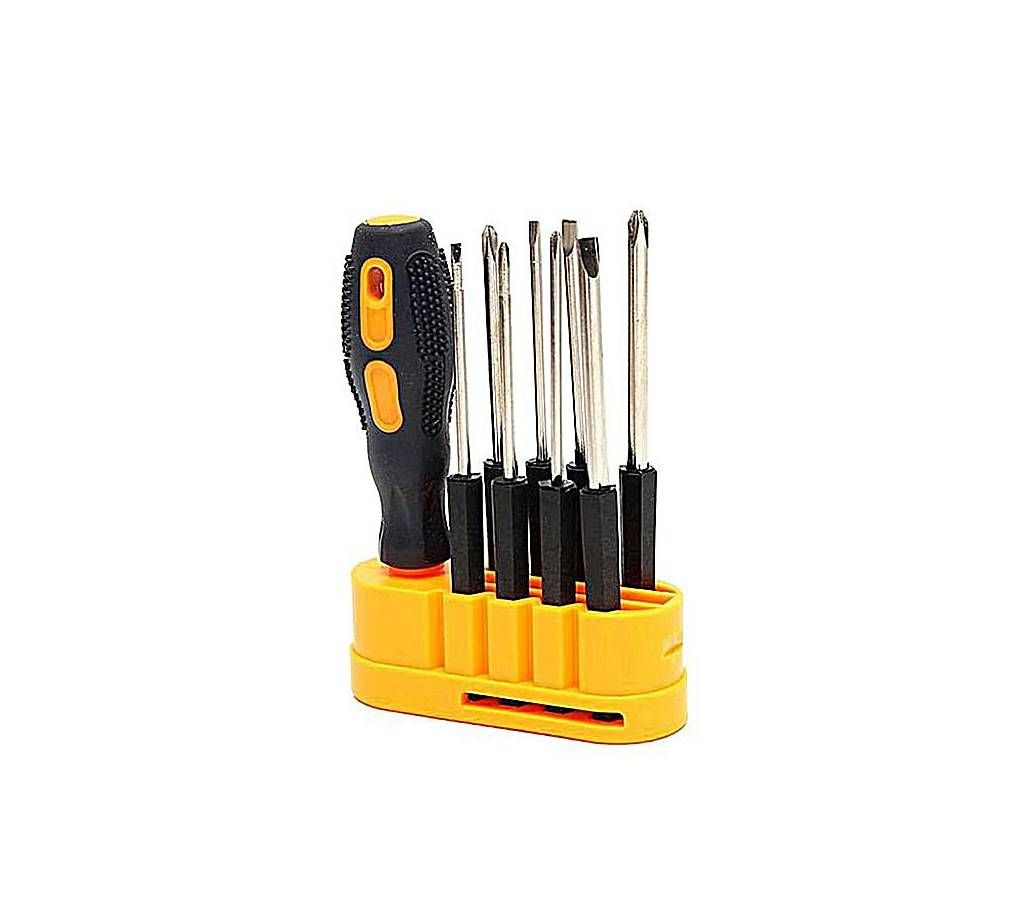 8 in 1 Screwdriver Set - Orange and Black