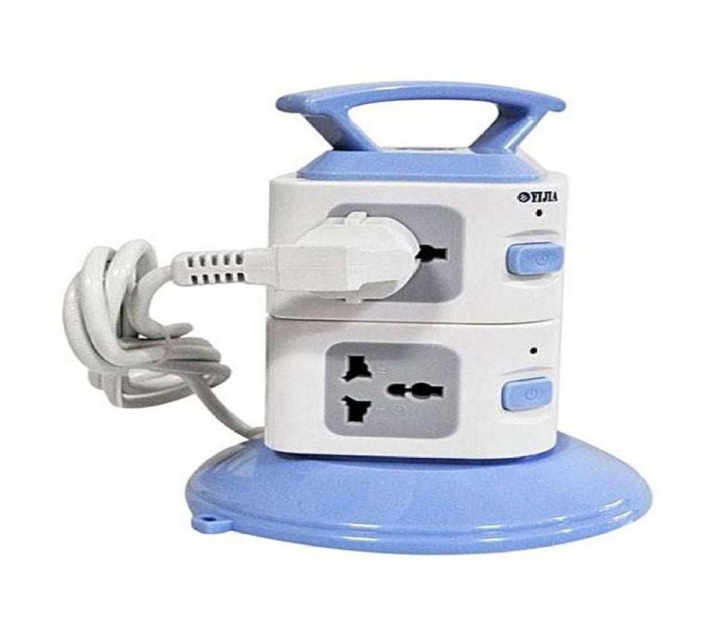 Portable Double Layer Vertical Socket - Blue