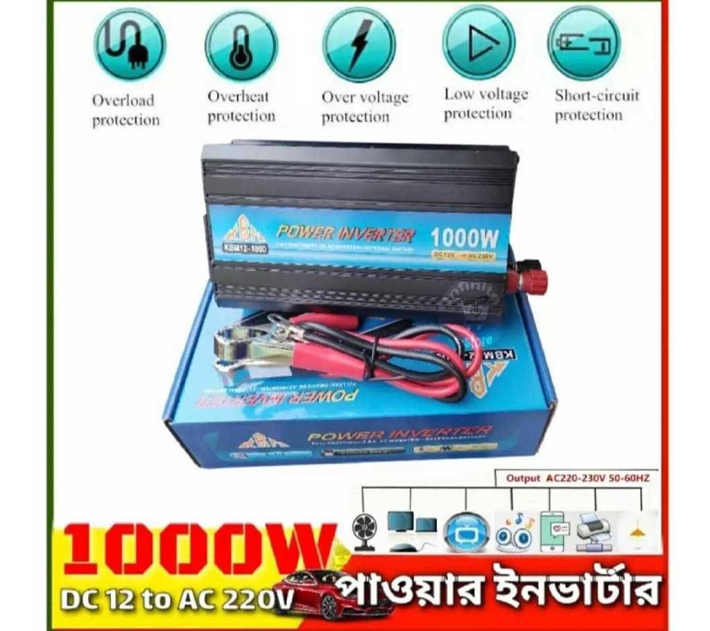 Power Inverter 1000W DC 12V to AC 220V use Solar,  Cars 12V Battery