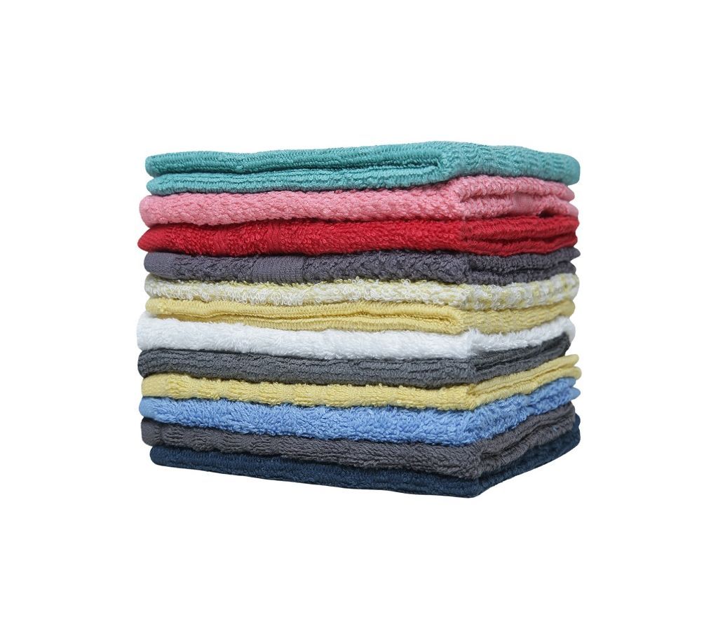 6 Piece Assorted Color Wash Towel 11X12 inch