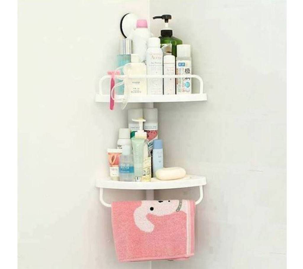 2 - Layer Corner Shelf - White