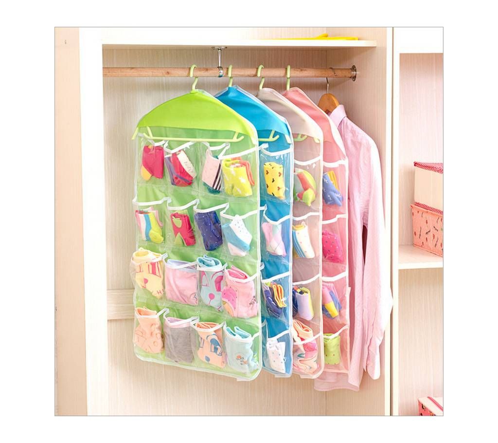 16 Pockets Multi function Space Save Door Wardrobe Hanging Bags
