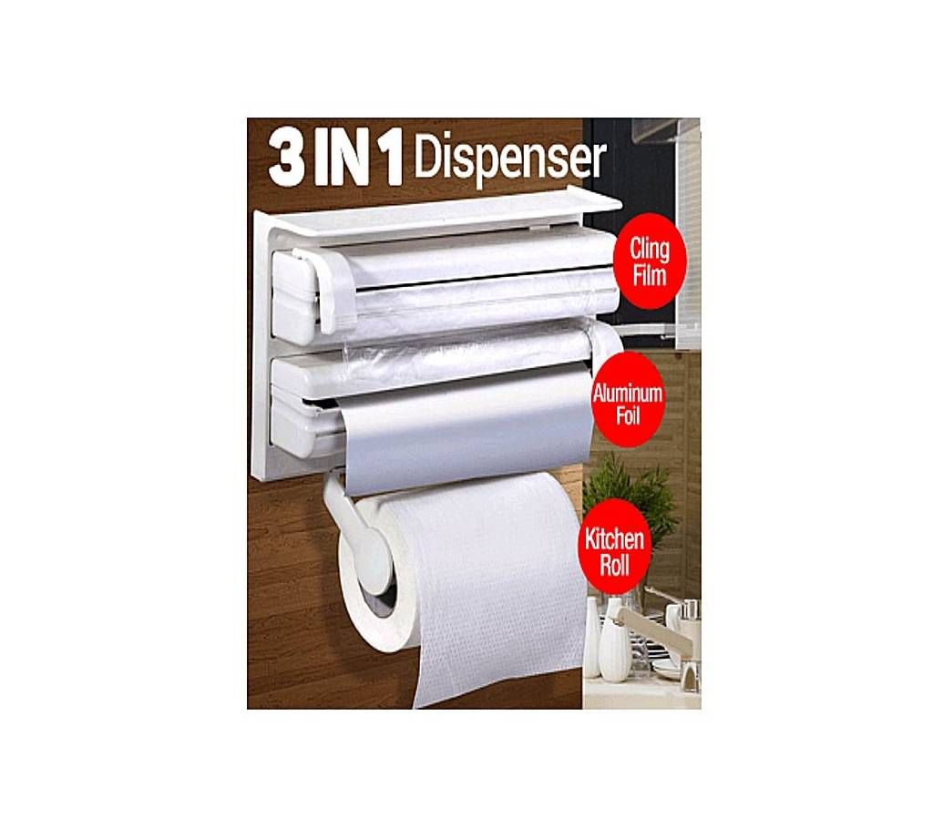 Triple Paper Dispenser 3 in 1 - White