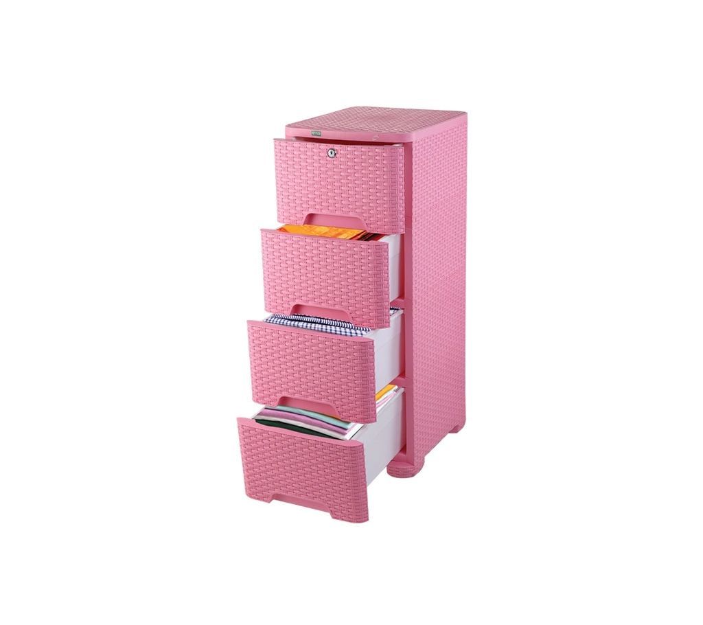Cane Closet 4 Drawer Light Pink