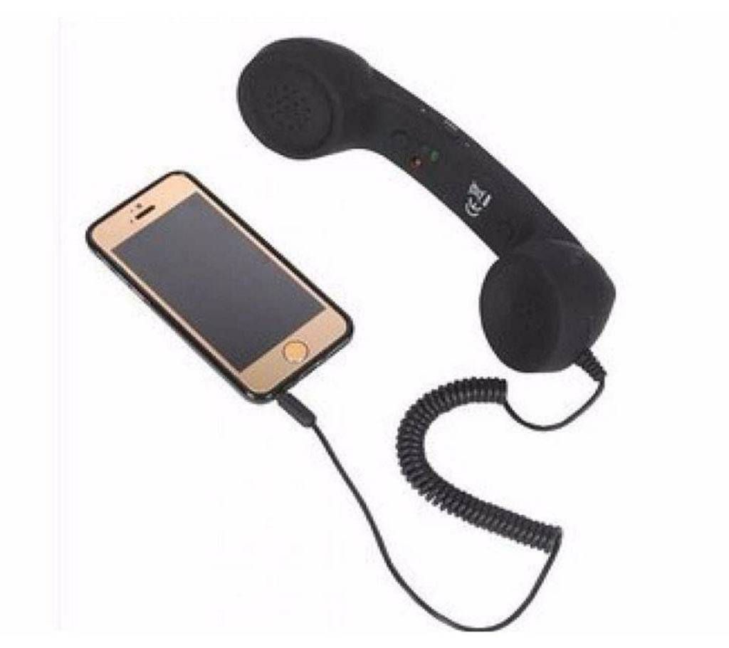 Telephone shaped speaker cum microphone