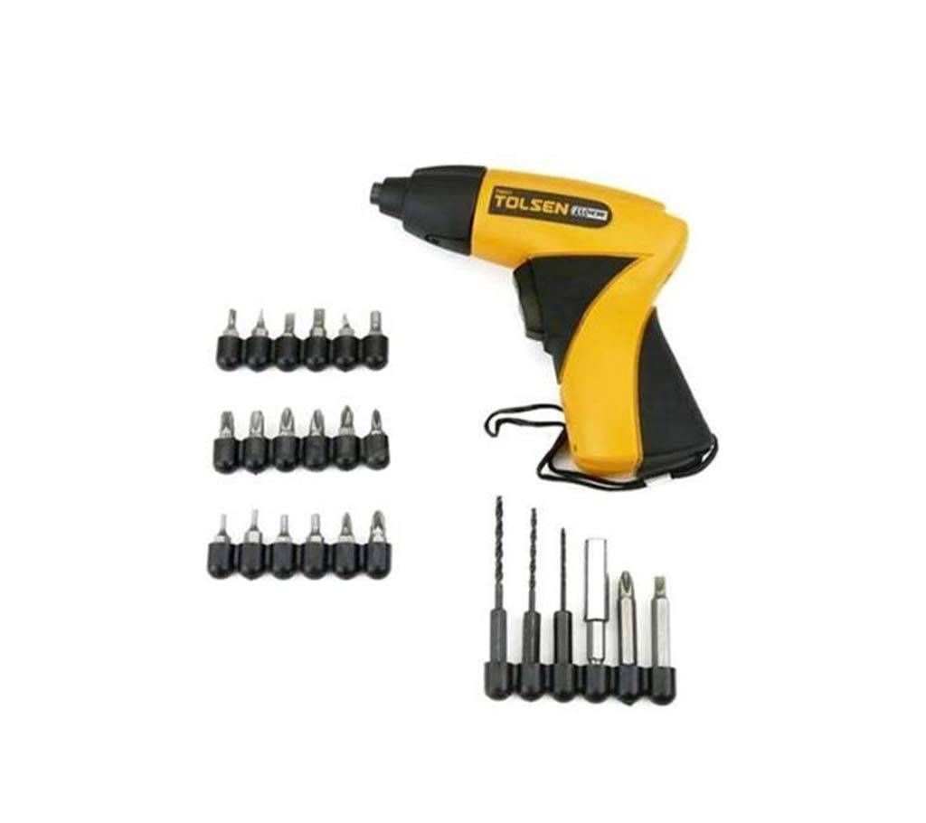 Tolsen Cordless Electric Screwdriver With 24 Access 