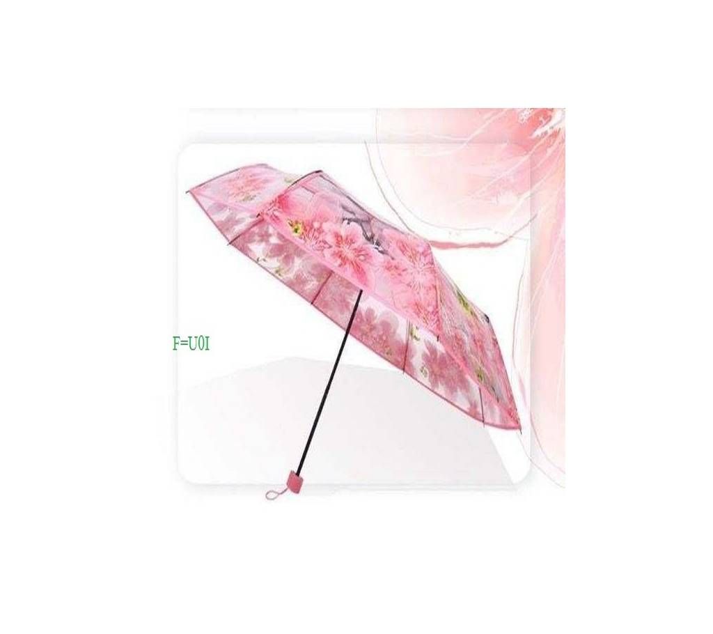 Transparent Auto Fold Umbrella