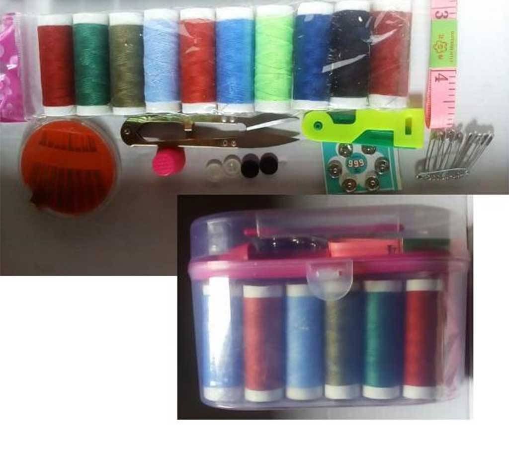 Box of needles & yarn