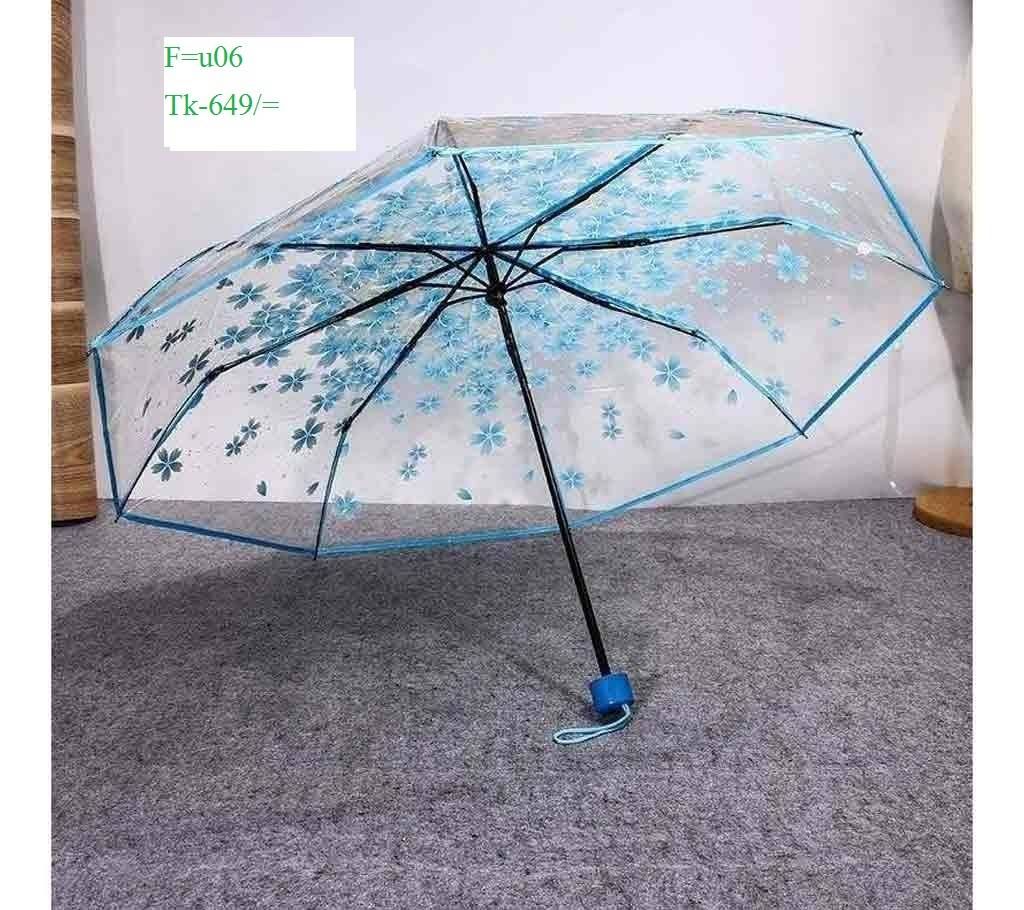 Transparent Auto Fold Umbrella. F=u6