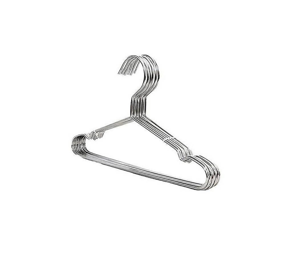 Stainless Steel Cloth Hanger 6pcs - Silver