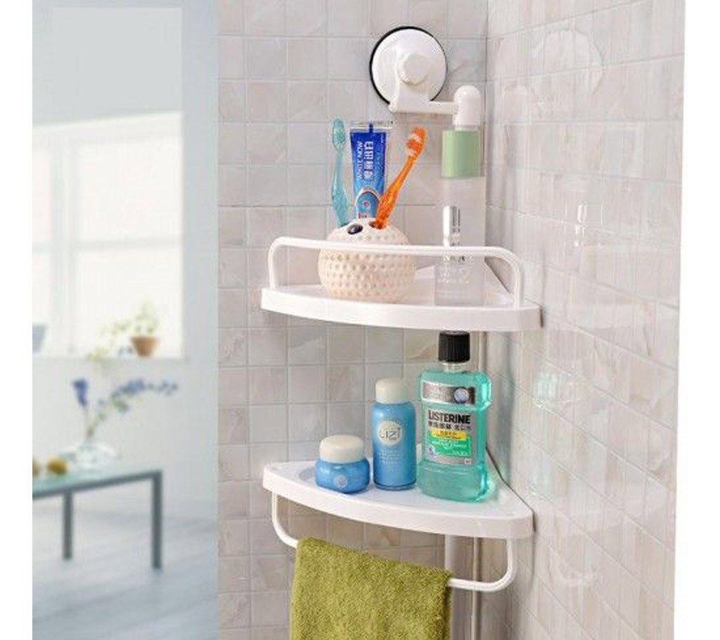 2 LAYER BATHROOM CORNER SHELF