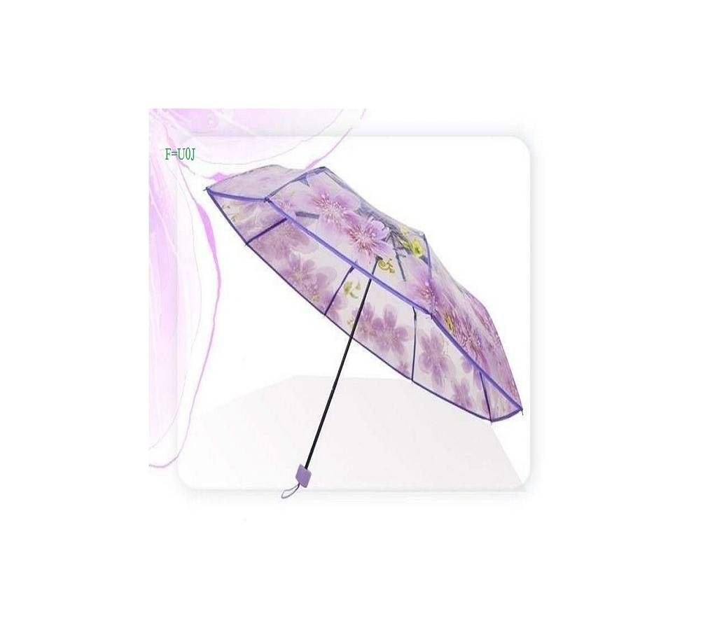 Transparent Auto Fold Umbrella. j