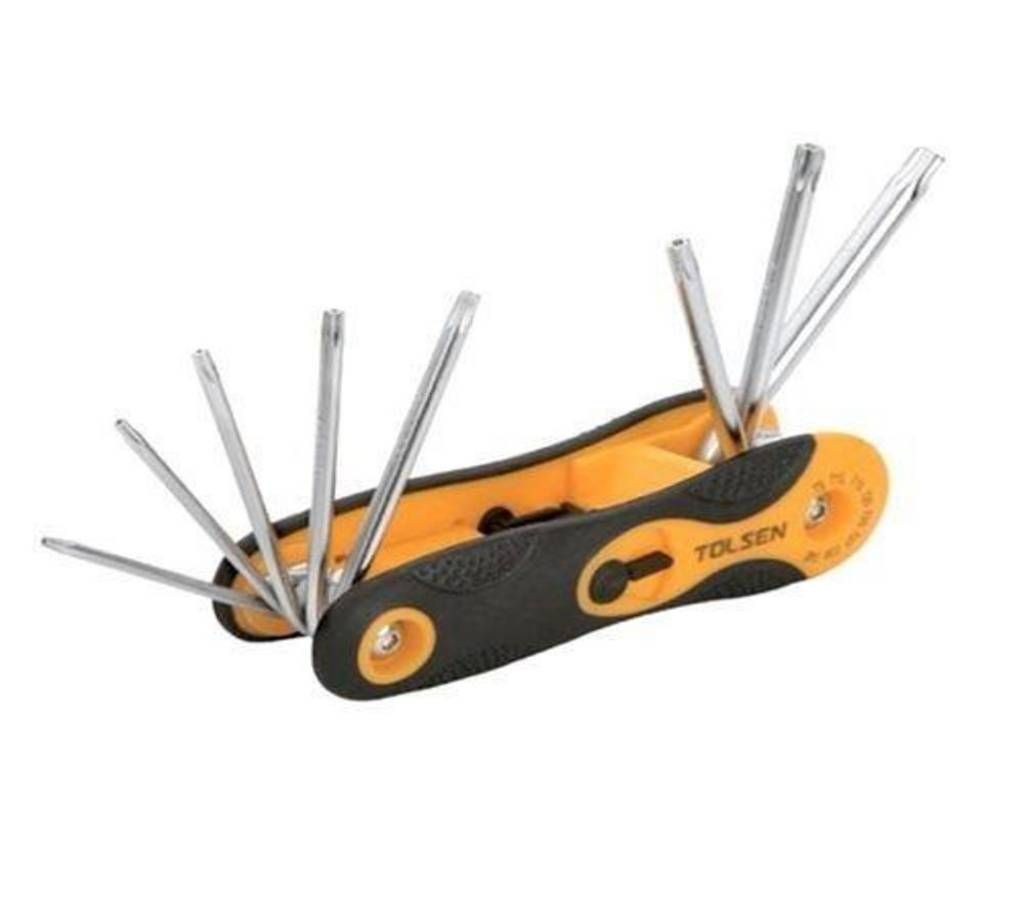 8 Pcs Folding Torx Hex Key Set