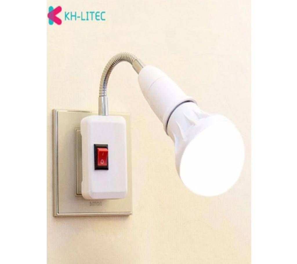 Flexible Extension  Plug Lamp Holder  Adapter Bulb Socket  For Bedroom Reading Bed Reading