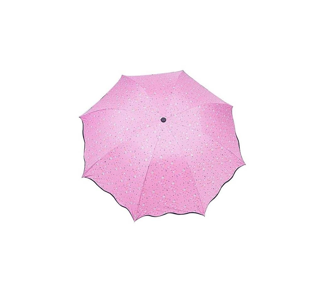 Pink Polyester Umbrella