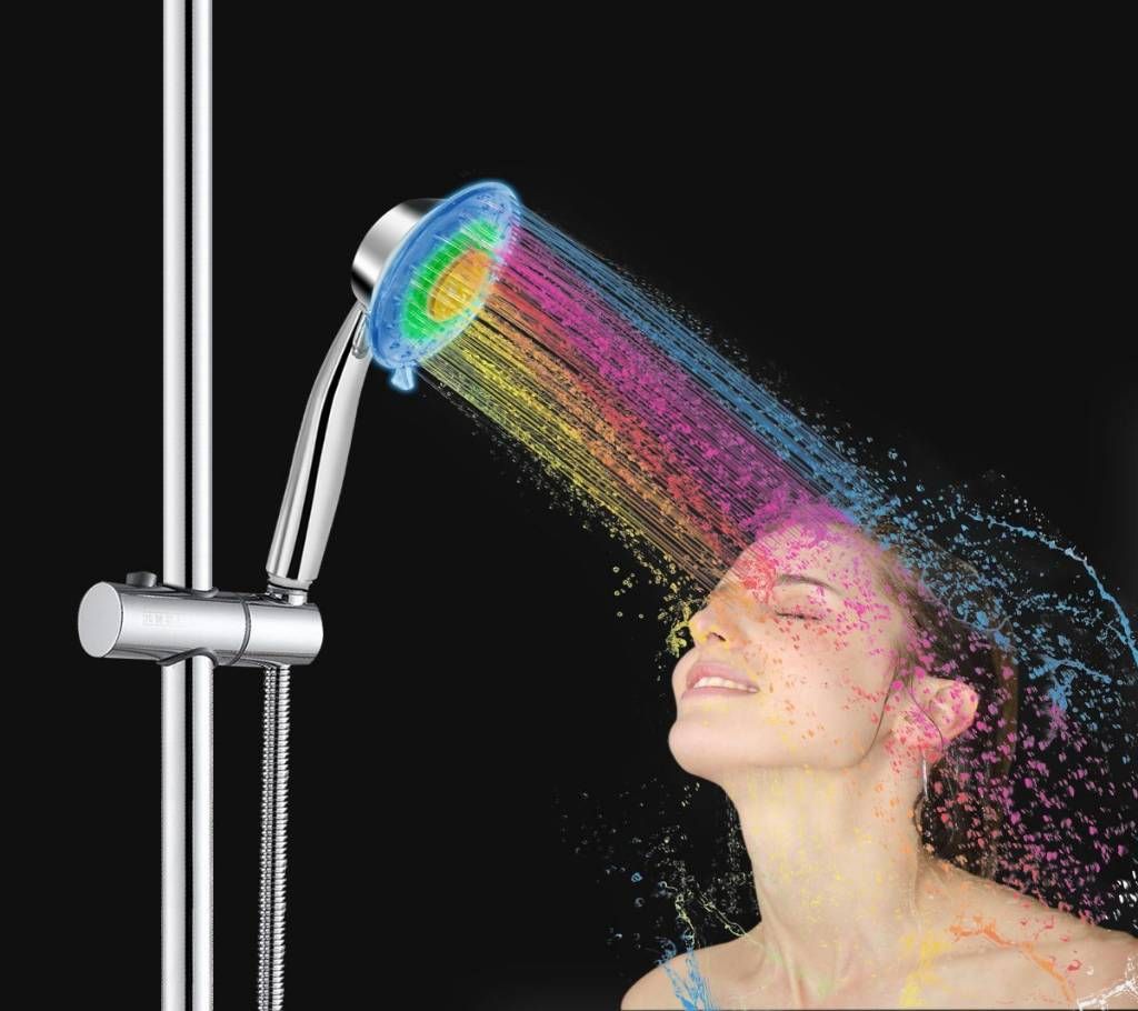 LED 7 Colors Water Glow Light Shower Head (no need batteries or electricity)