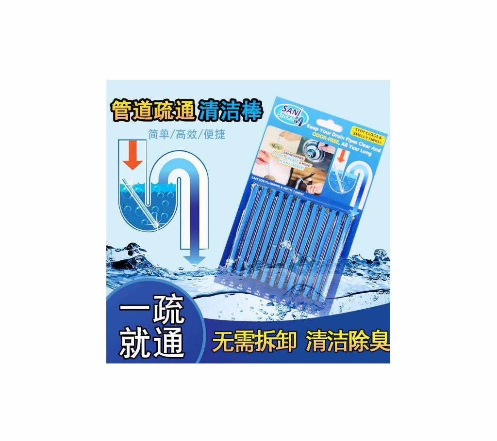12Pcs Dredging Pipe Decontamination Rod Household Cleaning Sewer Bathtub Drain Sink Cleaner Sewer