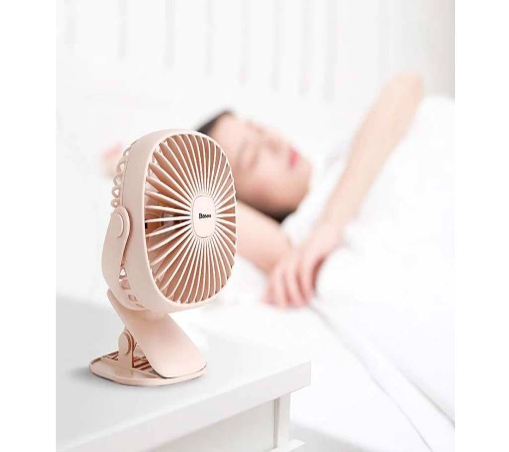 Baseus 2000mAh Rechargeable Cooling Box Clamping Fan-Pink