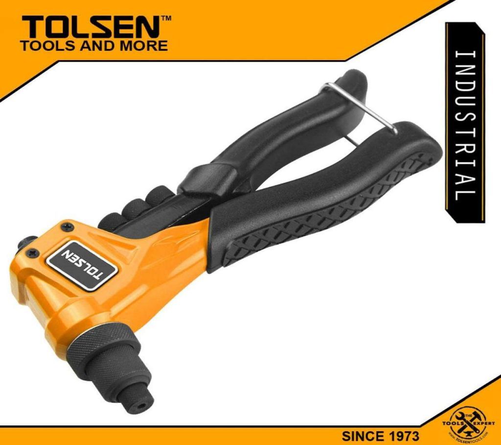 TOLSEN Steel Hand Riveter (8") Industrial Grade TPR Handle Patented 43099