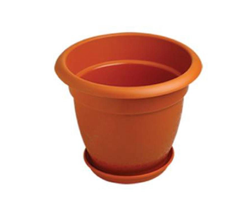 71504 - Planter Dhalia with Tray - 14inch- Terracotta color