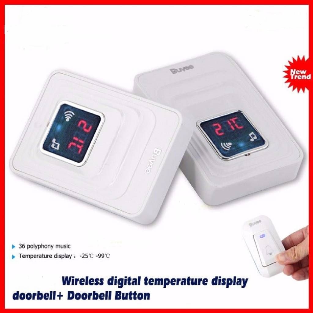 Digital Temperature Display Wireless  Door Bell