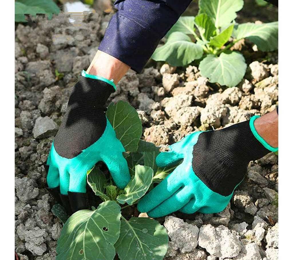 GARDEN GLOVES WITH FINGERTIPS CLAWS