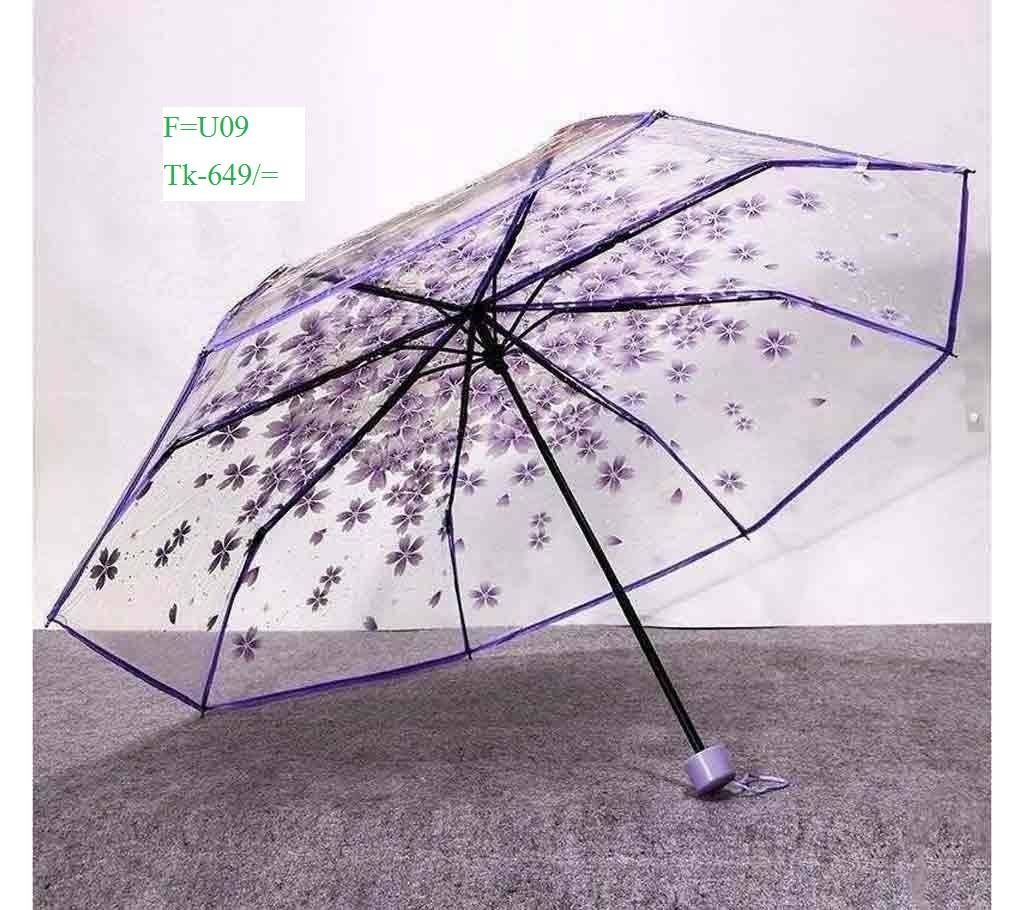 Transparent Auto Fold Umbrella. F=u9