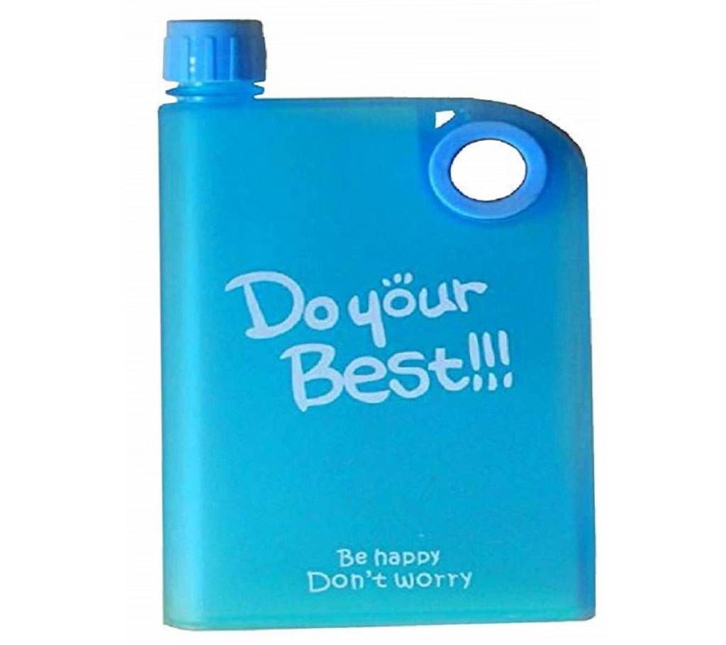 Notebook Transparent Water Bottle - 380ml - Blue