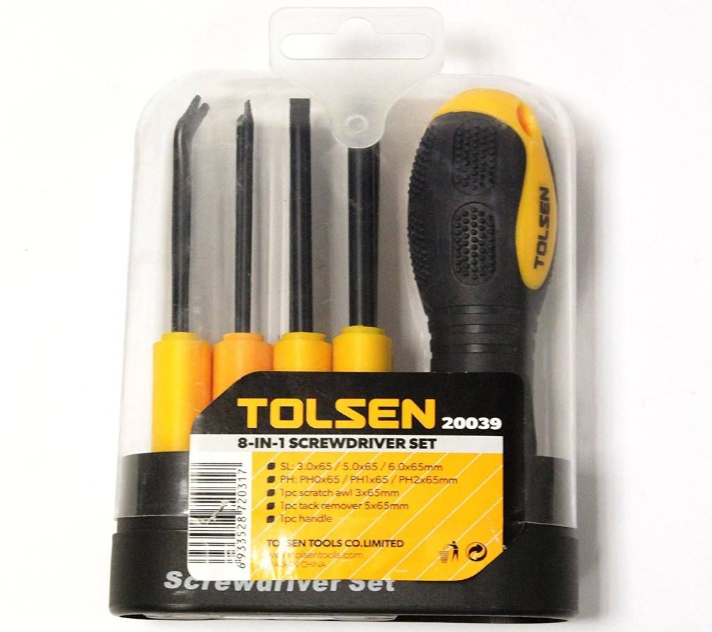 Tolsen  8 In 1 Screw Driver Set Tolsen Brand