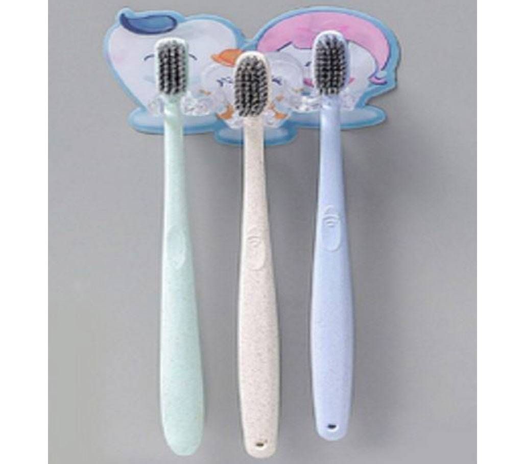 Cartoon 2/3 Holes Suction Cup Toothbrush Holder Toothpaste Shaver Shelf Rack Toothbrush Dispenser Bathroom Accessories