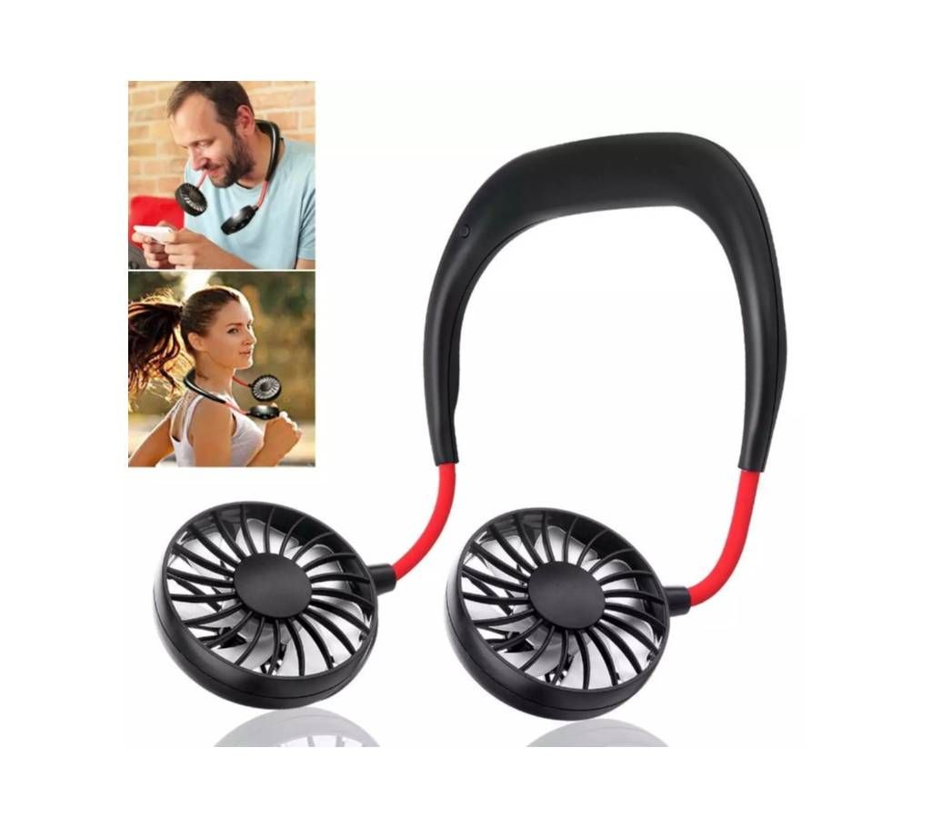 LALA Sports Hanging Neck Fan Outdoor Charging Creative Student Small Electric Fan