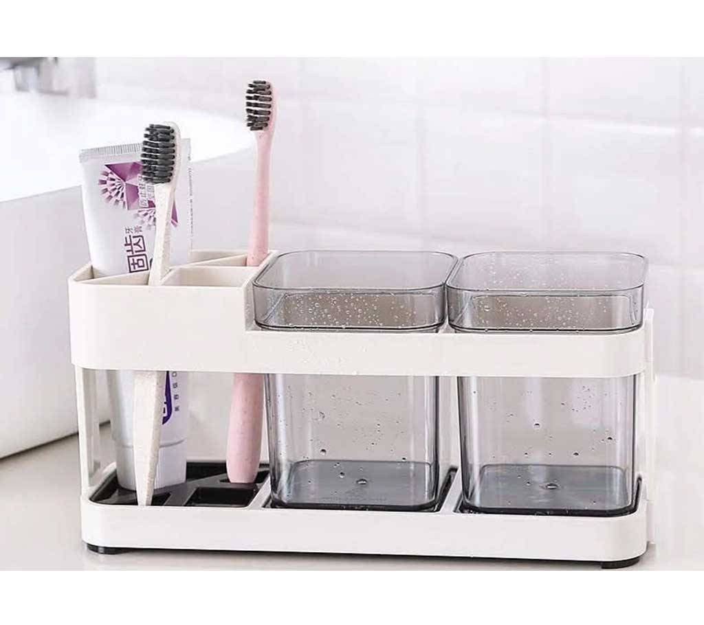 Toothpaste and Toothbrush Holder-Double Basket