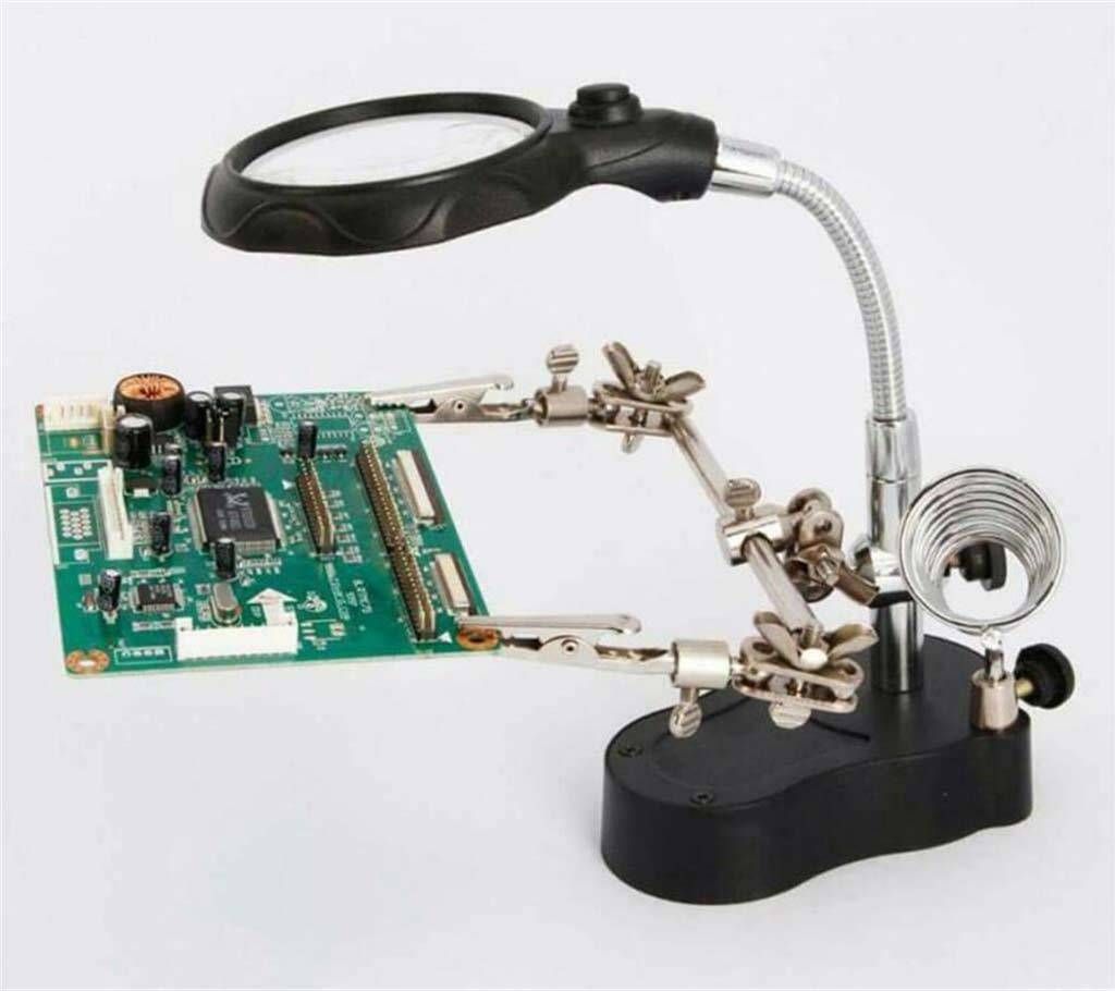 shouldering stand with magnifier tool (5x Zoom)