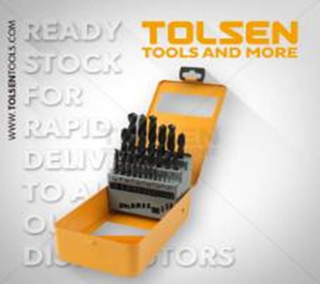 Tolson 25 Piece HSS Twist Drill Bit Set
