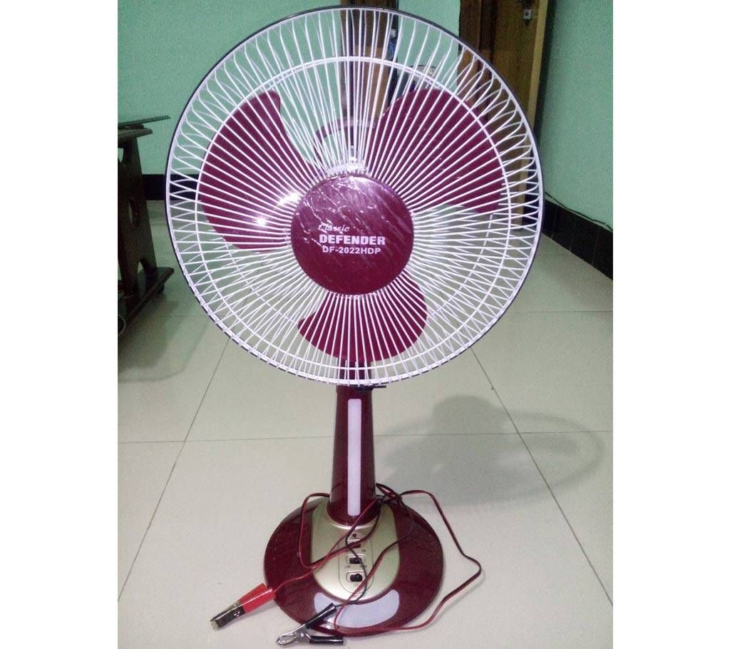 Defender DF-2022HDP Solar or DC Fan (Stand+LED Light)