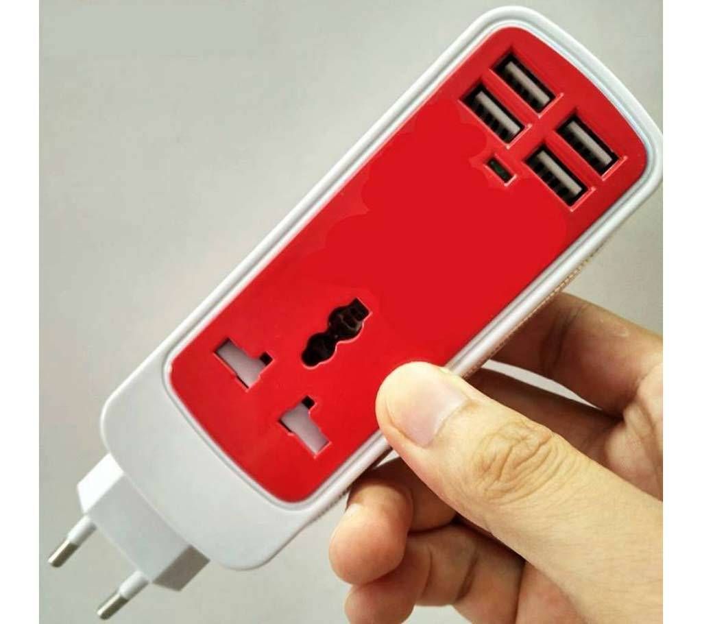 5 In 1 Dual USB Port Universal Socket