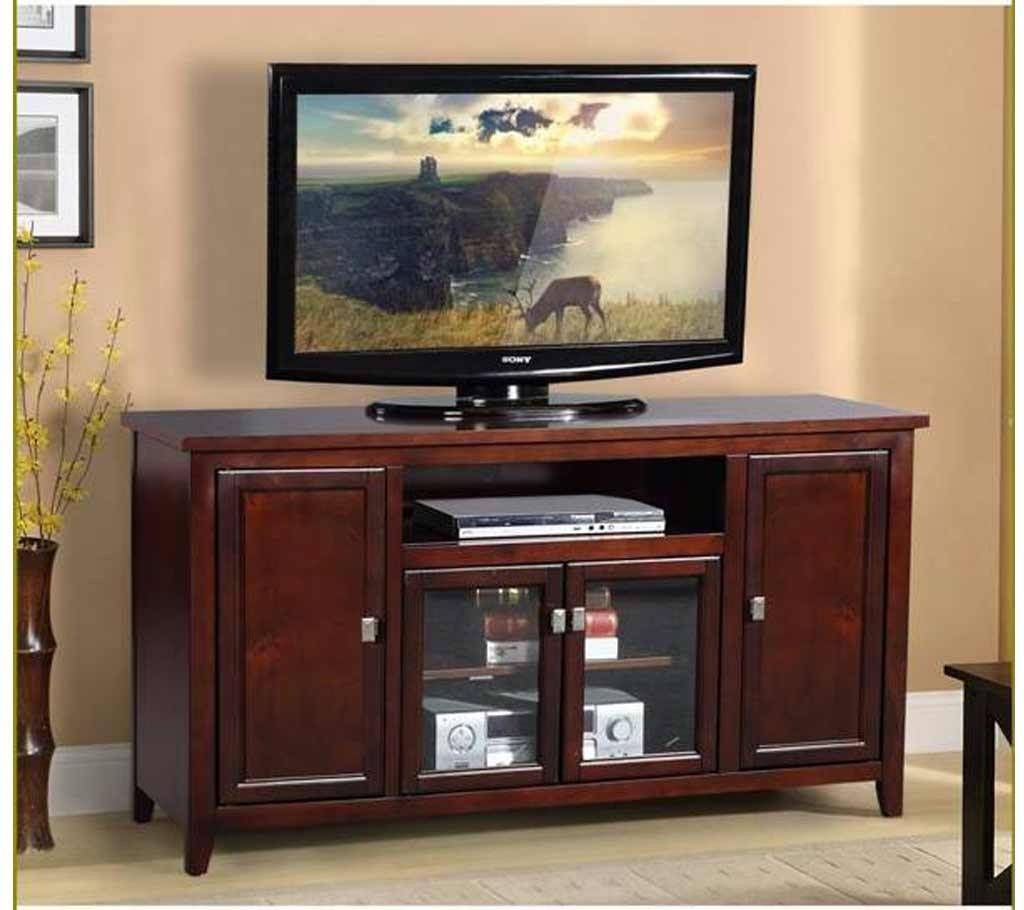 Wooden LED-LCD TV Trolley Stand with Shelf 