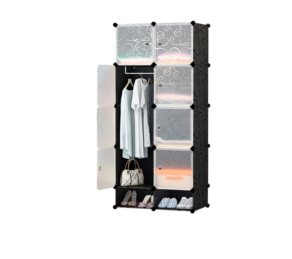 DIY Plastic Cubed Storage Cabinet
