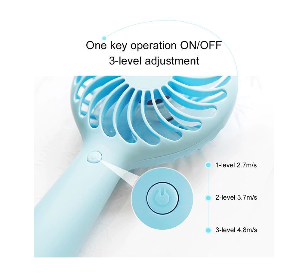 Baseus Protable 3-Speed Mini USB Rechargeable Fan-blue